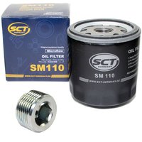 Ölfilter Motor Öl Filter SCT SM110 + Ölablassschraube 38179