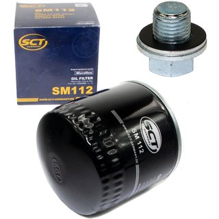 Oil filter engine Oilfilter SCT SM112 + Oildrainplug 30264