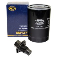 Oil filter engine Oilfilter SCT SM137 + Oildrainplug 21096