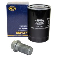 Oil filter engine Oilfilter SCT SM137 + Oildrainplug 08277