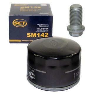 Oil filter engine Oilfilter SCT SM142 + Oildrainplug 08277