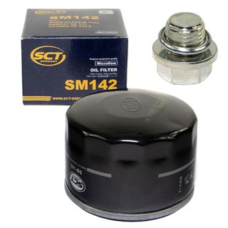 Oil filter engine Oilfilter SCT SM142 + Oildrainplug 30269