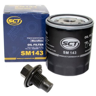 Oil filter engine Oilfilter SCT SM143 + Oildrainplug 21096
