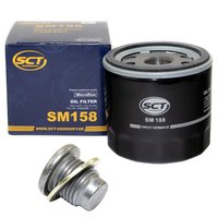 Oil filter engine Oilfilter SCT SM158 + Oildrainplug 101250
