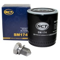 Ölfilter Motor Öl Filter SCT SM174 + Ölablassschraube 48871