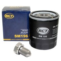 Oil filter engine Oilfilter SCT SM196 + Oildrainplug 15374