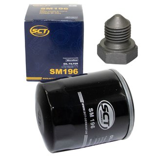 Oil filter engine Oilfilter SCT SM196 + Oildrainplug 03272