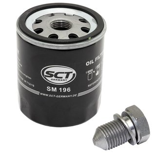 Oil filter engine Oilfilter SCT SM196 + Oildrainplug 48871