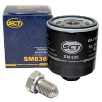 lfilter Motor l Filter SCT SM836 + lablassschraube 15374