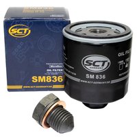 Oil filter engine Oilfilter SCT SM836 + Oildrainplug 12281