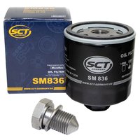 Oil filter engine Oilfilter SCT SM836 + Oildrainplug 48871