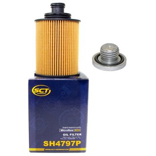 Oil filter engine Oilfilter SCT SH4797P + Oildrainplug 04572