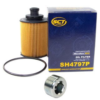 Oil filter engine Oilfilter SCT SH4797P + Oildrainplug 38179