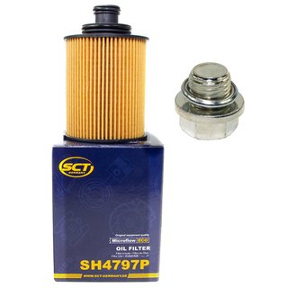 Oil filter engine Oilfilter SCT SH4797P + Oildrainplug 30269