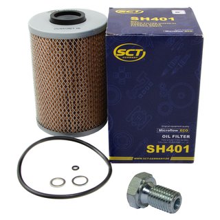 Oil filter engine Oilfilter SCT SH401 + Oildrainplug 48893