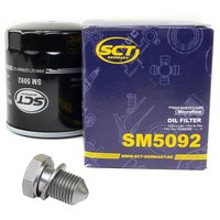 Oil filter engine Oilfilter SCT SM5092 + Oildrainplug 48871