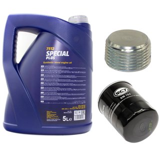 Engineoil set Special Plus 10W30 API SN 5 liters + Oil Filter SH4049P + Oildrainplug 48871 + airfilter SB2117
