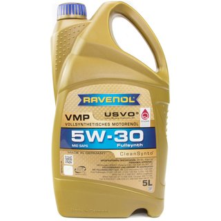 Engineoil set VMP SAE 5W-30 5 liters + Oil Filter SH426P + Oildrainplug 04572 + Airfilter SB035