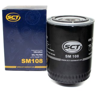 Engine Oil Set 10W-40 5 liters + oil filter SCT SM108 + Oildrainplug 15374 + Airfilter SB222