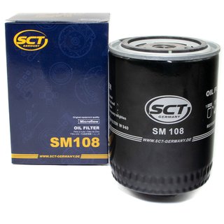 Engine Oil Set 0W-40 4 liters + oil filter SCT SM108 + Oildrainplug 15374 + Airfilter SB2166