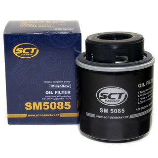 Engine Oil Set 5W-30 5 liters + oil filter SCT SM5085 + Oildrainplug 15374 + Airfilter SB2309