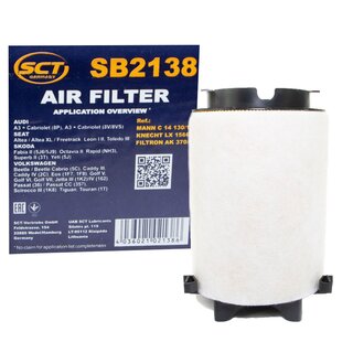 Engine Oil Set 5W-30 5 liters + oil filter SCT SM5085 + Oildrainplug 48871 + Airfilter SB2138