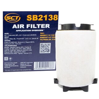 Engineoil set Favorit 15W50 API SL CF CF-4 5 liters + Oil Filter SM5085 + Oildrainplug 15374 + Airfilter SB2138