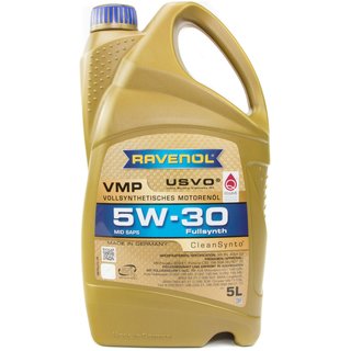 Engineoil set VMP SAE 5W-30 5 liters + Oil Filter SM5085 + Oildrainplug 15374 + Airfilter SB2309