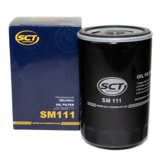 Engine Oil Set 10W-40 5 liters + oil filter SCT SM111 + Oildrainplug 15374 + Airfilter SB2246