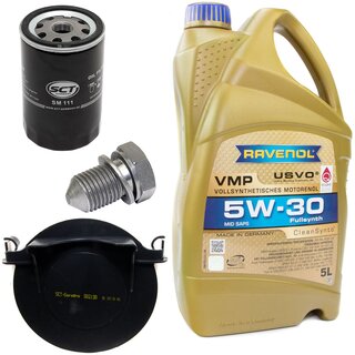 Motorl Set VMP 5W-30 5 Liter + lfilter SM111 + lablassschraube 48871 + Luftfilter SB2138