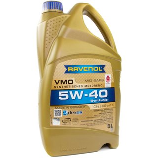 Engineoil set VMO SAE 5W-40 5 liters + Oil Filter SM111 + Oildrainplug 12281 + Airfilter SB206