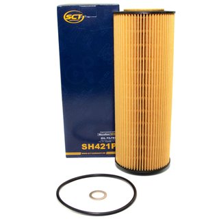 Engine Oil Set 10W-40 5 liters + oil filter SCT SH421P + Oildrainplug 48871 + Airfilter SB222