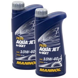 Motorl Motor l 4-Takt Aqua Jet 10W40 MANNOL API SL 2 X 1 Liter