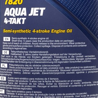 Motorl Motor l 4-Takt Aqua Jet 10W40 MANNOL API SL 4 X 1 Liter