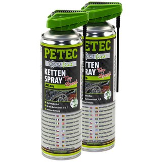 Fahrrad Ketten Spray Kettenspray Bike line PETEC 2 X 500 ml
