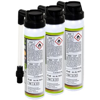 Bicycle tire puncture spray Bike line PETEC 3 X 75 ml