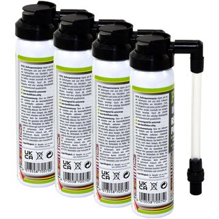 Bicycle tire puncture spray Bike line PETEC 4 X 75 ml
