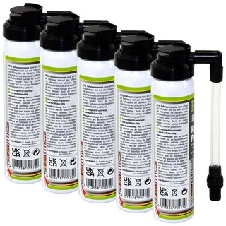 Bicycle tire puncture spray Bike line PETEC 5 X 75 ml