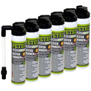 Fahrrad Reifen Pannenspray Pannenspray Bike line PETEC 6 X 75 ml