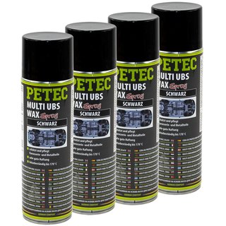 Unterbodenschutz Spray Multi UBS Wax PETEC 4 X 500 ml