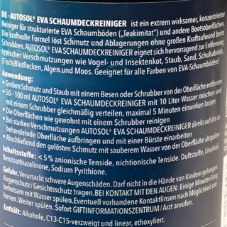 Marine EVA Schaumdeckreiniger Deckreiniger Autosol 11 015600 1 Liter Flasche