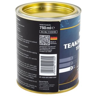 Marine teakwood careoil woodcareoil Autosol 11 015130 750 ml can
