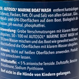 Marine Reiniger Boot Bootsreiniger schaumarm Autosol 11 015502 2 X 1 Liter