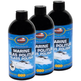 Marine Glas Politur Premium Glaspolitur Autosol 11 053300 3 X 500 ml Flasche