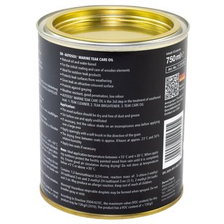 Marine teakwood careoil woodcareoil Autosol 11 015130 6 X 750 ml can