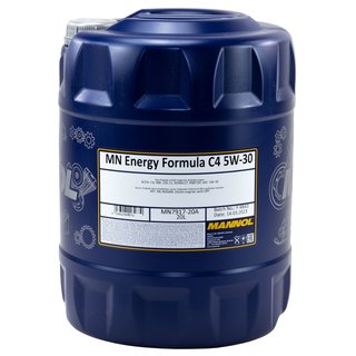 Engineoil Engine oil MANNOL 5W-30 Energy Formula C4 API SN 20 liters