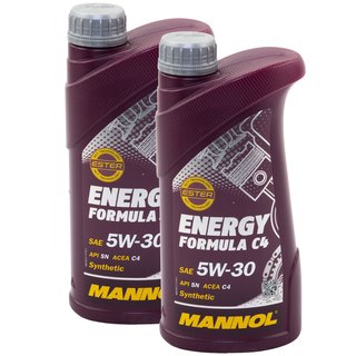 Engineoil Engine oil MANNOL 5W-30 Energy Formula C4 API SN 2 X 1 liters