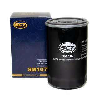 Engine Oil Set 10W-40 5 liters + oil filter SCT SM107 + Oildrainplug 03272 + Airfilter SB958
