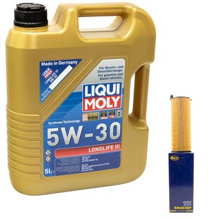 Motorl Set Longlife III 5W-30 LIQUI MOLY 5 Liter + lfilter SH4036P