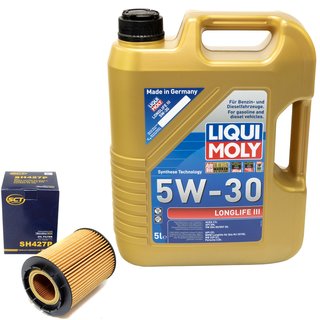 Engineoil set Longlife III 5W-30 Liqui Moly 5 liters + oilfilter SH427P